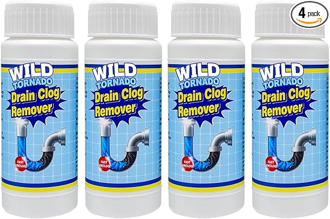 Wild Tornado Pipe Dredge, Powerful Sink and Drain Cleaner Powder, Fast Foaming Drain Cleaner for Kitchen and Pipes Cleaning Tool Clog Remover