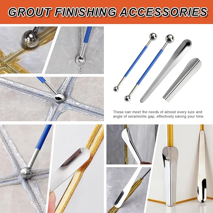 Grout Removal Tool Set, Heavy Duty Grout Saw with Replaceable Blades, Tile Grout Remover for Bathroom Kitchen Floor Joints and Corners