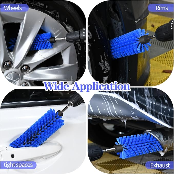 6pcs Drill Brush Attachment Set, for Tile Grout, Bathroom, Kitchen, Car Wheel, Floor, Sink, Corner