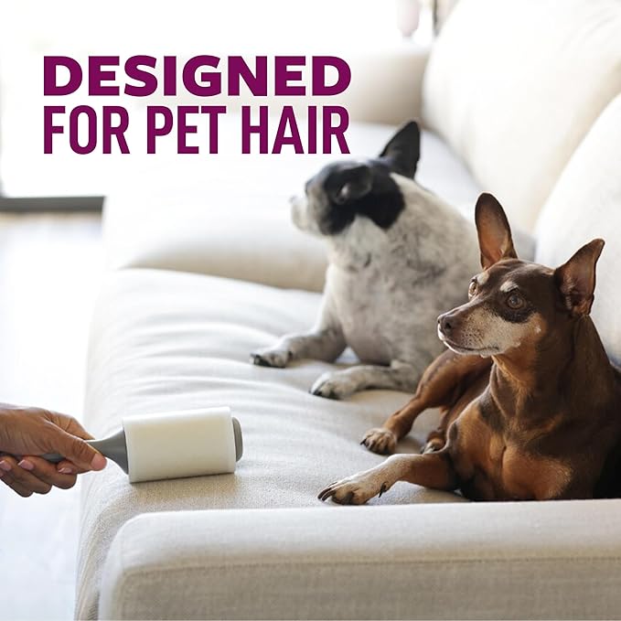 Scotch-Brite Pet Hair Pickup Extra Sticky Lint Roller, Designed for Removing Fur + Fluff on Couches, Clothes, Dog and Cat Beds, & More, 1 Pack, 70 Easy-Tear Adhesive Sheets Total