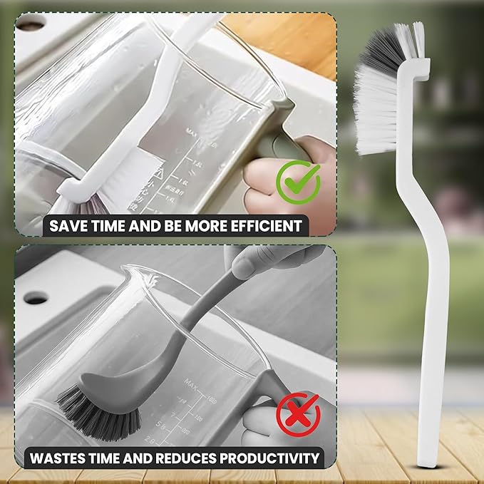8 Pcs Crevice Cleaning Brush Set – Hard Bristle Cleaning Tools for Grout, Gaps & Narrow Spaces – Multi-Purpose Grout Brush, for Cleaning Bathroom, Shower, Window Tracks, Kitchen