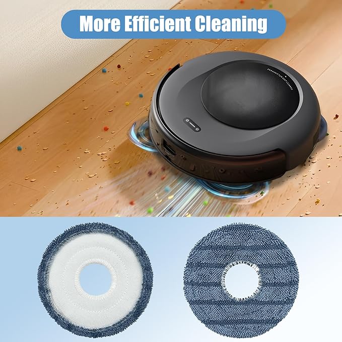 12-Pack C20 Omni Accessories Mop Pads - Washable & Reusable Microfiber Cloths Compatible with eufy C20 Omni Robot Vacuum Cleaner