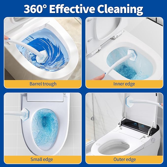 80 Count Toilet Bowl Wand Refills, Disposable Toilet Cleaner Refills, Disposable Wand Heads Compatible with Clorox and the Most Toilet Brushes