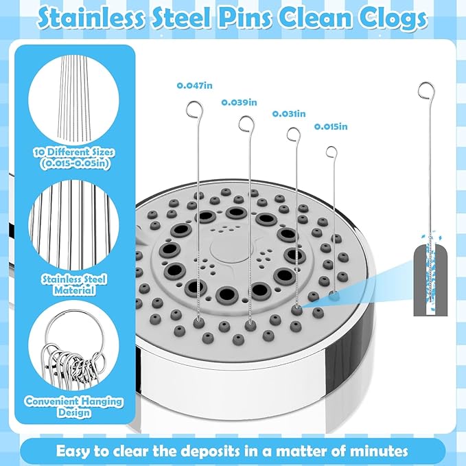 80 Pcs Multisize Shower Head Cleaner Tool, 70 Pcs Shower Head Cleaning Brush Picks for Unclogging Small Hole,10 Pcs Showerhead Clogger Removal with Storage Box for Household Bathroom(Colorful)