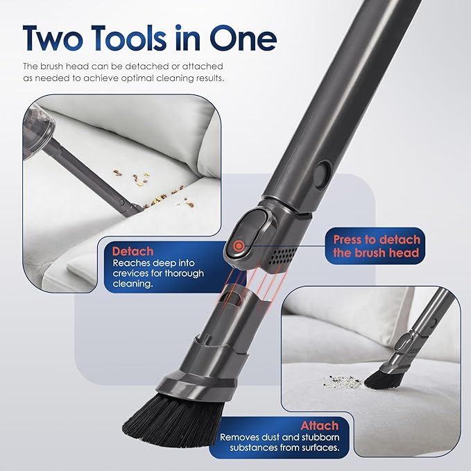 Extendable Flexible Crevice Tool Vacuum Attachments, 971433-01 Quick Release Slim Nozzle Attachment Compatible with Dyson V15 V12 V11 V10 V9 V8 V7 Gen5 G5 Vacuum Cleaner