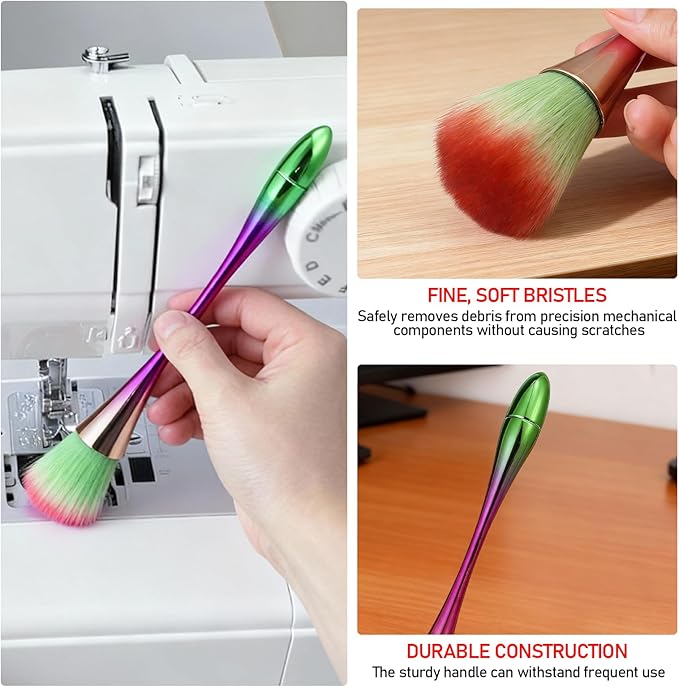 2-Pack Sewing Machine Cleaning Brushes, Dust Removal Brush Set for Sewing Machine dust Removal & Cleaning, keyboad dust, Quilting and Craft Tool