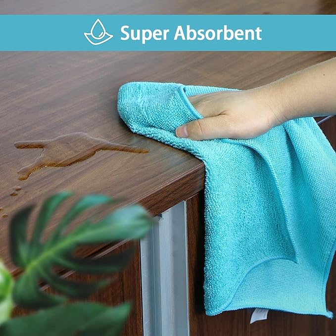 HOMEXCEL Microfiber Cleaning Cloth 800 Pack, Microfiber Towel for Cars, Lint Free, Scratch-Free, Highly Absorbent, and Cleaning Rags for House, Window and Glass, Cars, TV Screen 11.5 X11.5 inch