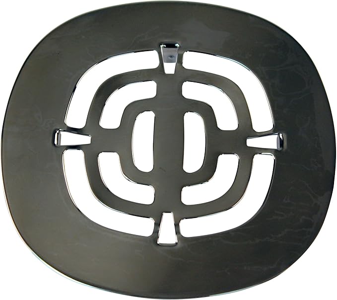 Westbrass A316-12 4-1/2" OD Brass Snap-in Shower Strainer Grid Drain Cover, Oil Rubbed Bronze