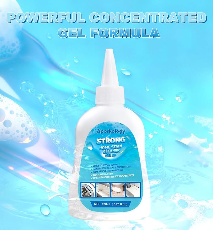 Mold Stain Remover Gel Home Stain Cleaner Gel, Heavy Duty Bathtub Stain Remover for Washing Machine, Toilet, Bathroom Grout, Bathtub, Kitchen Sinks, Tile, Door & Window Tracks（200ml）