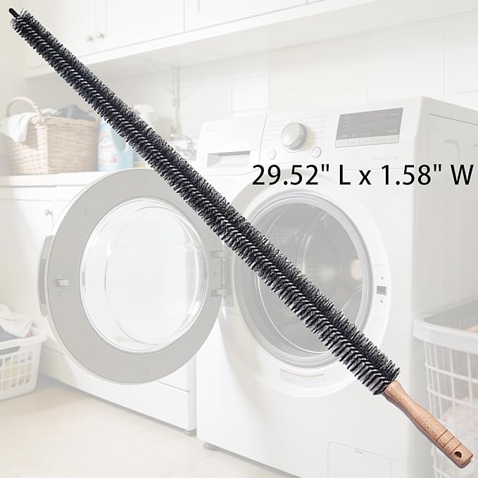Full-Bristle Dryer Vent Cleaner Brush - 29.52 Inch Flexible Lint Brush for Dryer Vent, Refrigerator Coil Cleaning Brush, Long Handle Dust & Pet Hair Remover for Trap and Duct, Home Essential