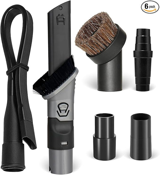 6PCS Vacuum Cleaner Attachments for Shark Rocket. 2-in-1 Crevice & Dusting Brush Combo. Includes flexible crevice tool and round bristle brush Compatible with Shark HV322,HV320, HV301,NV600, NV340