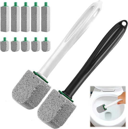 Pumice Stone Toilet Bowl Cleaner With Long Handle Pumice Stone Toilet Cleaner Rust and Grease Stain Clean Suitable for Toilets Bathroom Sink,BBQ 2 Wand+ 10 Pack Pumice Stones