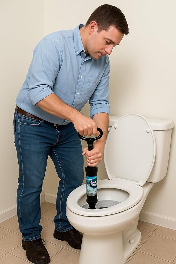 Dependable Industries inc. Essentials High Pressure Powerful Pump Multi-Drain Plunger Bathroom Kitchen Toilet Shower Sinks (Black)
