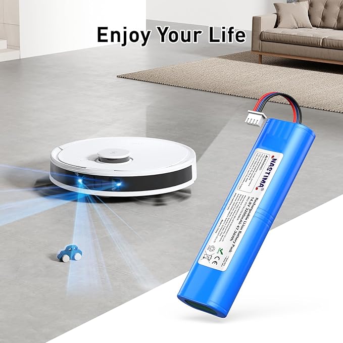 NASTIMA 14.8V 3200mAh 47.36Wh Li-ion Battery Compatible with Ecovacs Deebot N8, Deebot N8 Pro, Deebot N8+, Deebot N5, Deebot T5 Neo, Ozmo 900, Ozmo 920, Ozmo 930, Replacement Battery with BMS