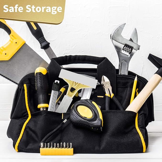 Razor Blade Scraper set of 2 PCS 4" Scraper Tool and with 20pcs Extra Metal Blades for Floor, Window, Glass, Stove, Wall, Paint, Caulk, Labels, Adhesive, Sticker Removal