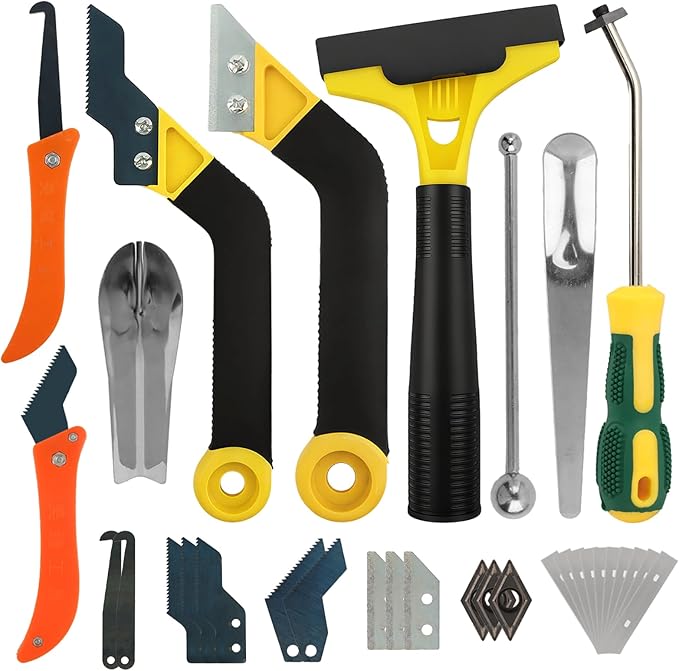 37 Pack Grout Removal Tool Kit – 3 Tile Grout Saws & 20 Blades for Cleaning & Repair | Perfect for Bathroom Showers & Floor Tile – Ideal DIY Tool for Homeowners’ Grout Maintenance