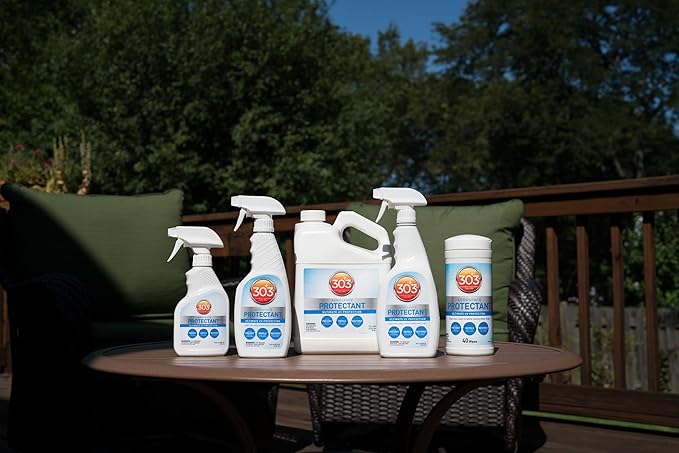 303 Products Aerospace Protectant Spray, UV Protection for Outdoor Surfaces – Protects Vinyl, Plastic & Rubber, Repels Dust & Dirt, Matte Finish, 1 Gallon