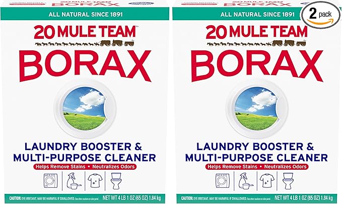 Borax 20 Mule Team Detergent Booster, 65 Oz (Pack of 2)