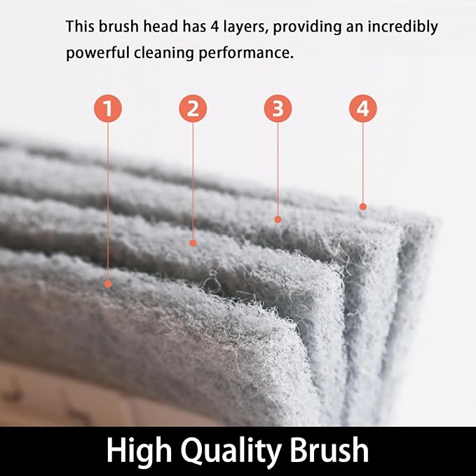 Magic Window Track Cleaner Brush Kit, 3-in-1 Design for Sliding Doors, Car Vents, Keyboards, 3 Pack Window Cleaning Tools with 3 Replacement Heads