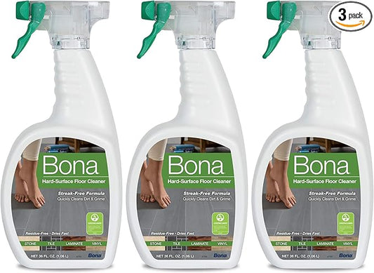 Bona Stone Tile & Laminate Floor Cleaner Spray MegaPack Pack of 3