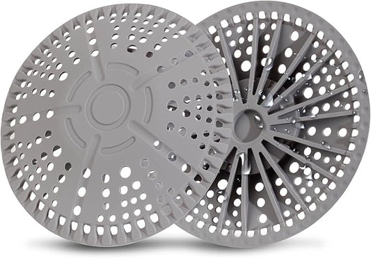 ZOOY Shower Drain Hair Catcher, 2 Pack 5.5 Inch Silicone Large Drain Cover, Bathroom Hair Drain Catcher, Flat Anti-Clog Hair Trap for Shower, Bathtub, Tub & Sink Hair Strainer(Dark Grey)