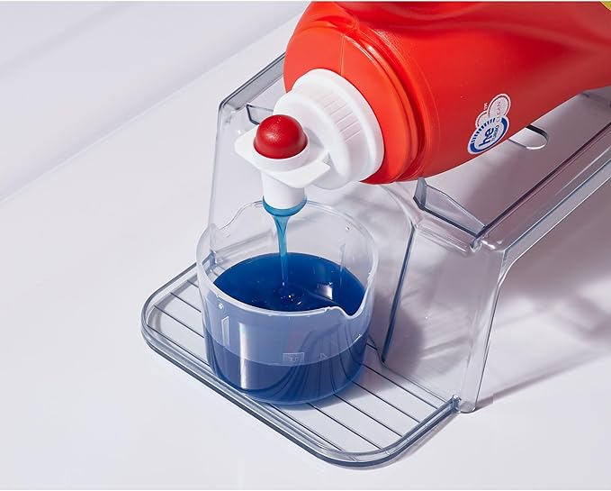InterDesign iDesign Laundry Detergent Holder,Liquid Detergent Stand for Laundry Room Organization,Clear,(Pack of 6)