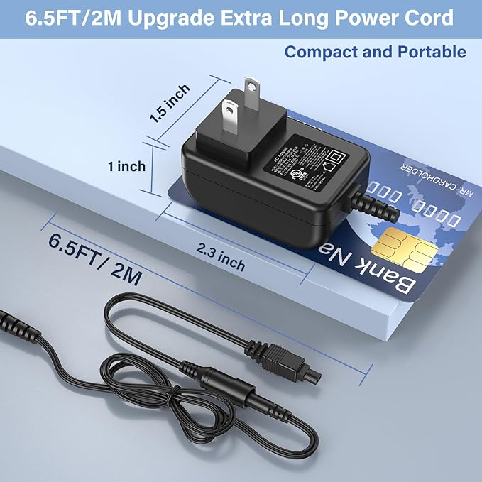 Sweeper Vacuum Charger Replacement Fit for Shark V2700Z Rechargeable Floor Carpet Sweeper Vacuum Cleaner, Power Cord AC Adapter for Shark XA2700 V2700Z 10'' 10inch Cordless Sweeper YLS0041-T110025