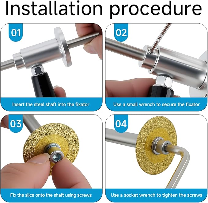 PVC Pipe Inside Cutter with Diamond Grit Wheel & 7-Inch Adjustable Depth for 1-1/2 to 8 Inches, 1/4in Hex Shank for Impact Drivers