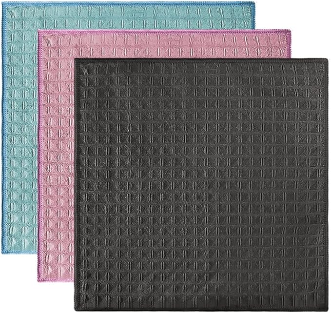 Cotton Waffle Weave Kitchen Dish Cloths (12" x 12"12 Pack), Reusable Absorbent Microfiber Cleaning Cloths, Kitchen Cleaning Cloths, Lint-Resistant Kitchen Towels, Kitchen Cloths for Cleaning Counters