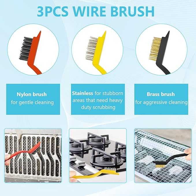 9PCS Crevice Cleaning Brush, Hard Bristle Scrub Brushes Tools for Deep Cleaning Gap, Multifunctional Grout Brush for Home, Bathroom, Kitchen, Window and Corners