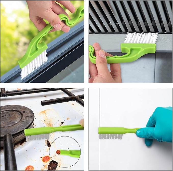Openfly Hand-held Groove Gap Cleaning Tools, Tile Joint Scrub Brush Window Track Grout Cleaning Brushes to Deep Clean Kitchen Sink Bathroom Edge Corner