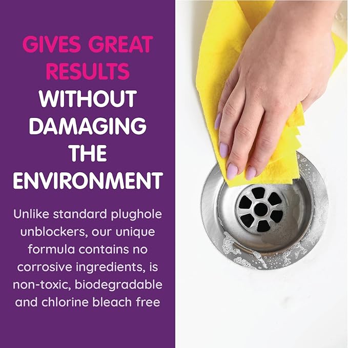Vamoosh Drain Clog Remover | Dissolves Hair | Bleach-Free Shower & Sink Drain Cleaner | Septic Tank Safe | Fast-Acting | Safe & Powerful | 20fl oz (Pack of 6)