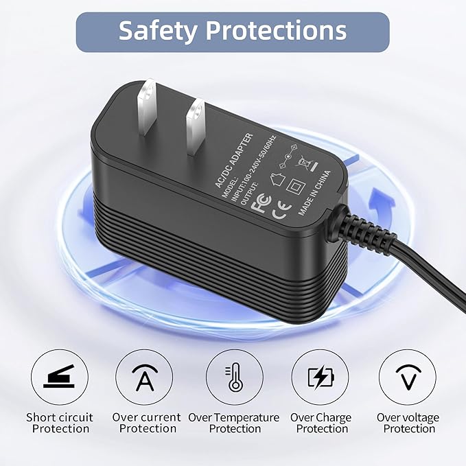 Charger for Shark V2945Z V2950 XA2950 Carpet Sweeper Power Cord Replacement P/N YLS0041-T110025 Vacuum AC/DC Adapter Supply