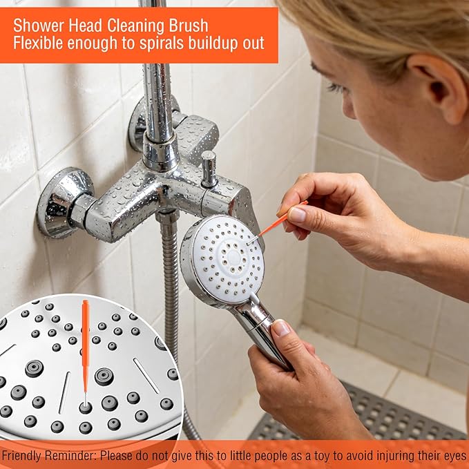 20PCS Shower Head Cleaner Picks,Shower Head Cleaning Brush Tool for Small Hole Gap Hole Anti-Clogging,Shower Cleaner Picks Fitting Nozzle Unclogger for Household Bathroom Shower Cleaning Brush