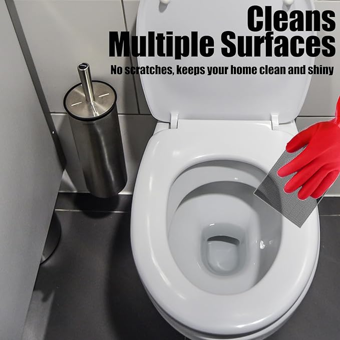 2024 New Upgrade Toilet Cleaning Screens Toilet Cleaner Hard Water 5.5 x 4 Inch Flexible Scrubbing Pads Remove Calcium Deposits Carbon Rust for Toilet Kitchen