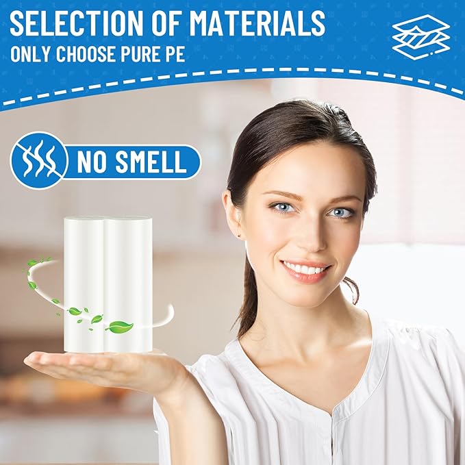 LainNeala Small Trash Bags 4 Gallon, 1000 Count Small Garbage Bag Bathroom White Mini Trash Bag Trash Can Liners Unscented Garbage Bags for Bathroom Can