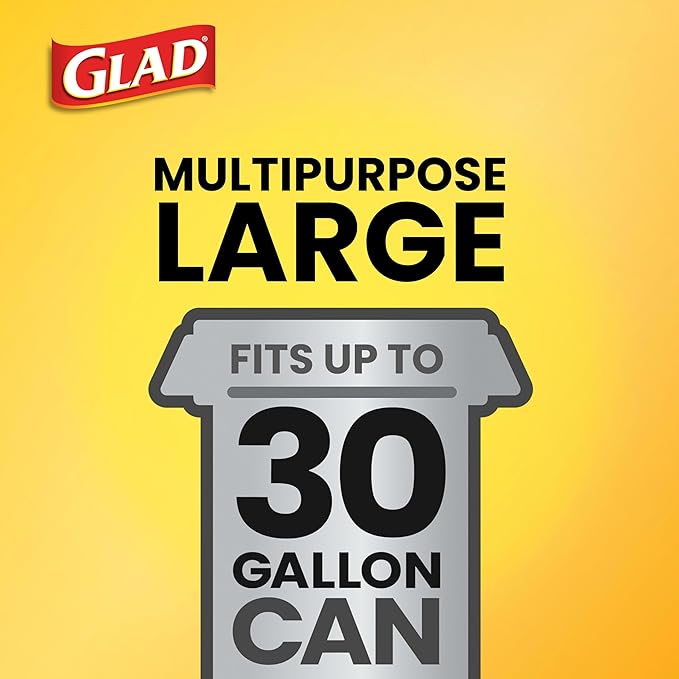 Glad ForceFlex Heavy Duty Trash Bags With Clorox, Mountain Air, 30 Gal (Package May Vary) 50 Count (Pack of 3)