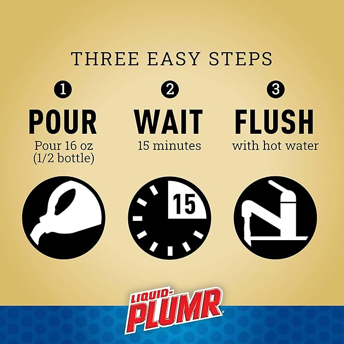 Liquid-Plumr Advanced Action Clog Destroyer Gel, Removes Multiple Types of Clogs including Hair, Deodorizes and Freshens, Safe for All Septic Systems and Pipes, 2 Bottles, 32 fl. oz. Bottle