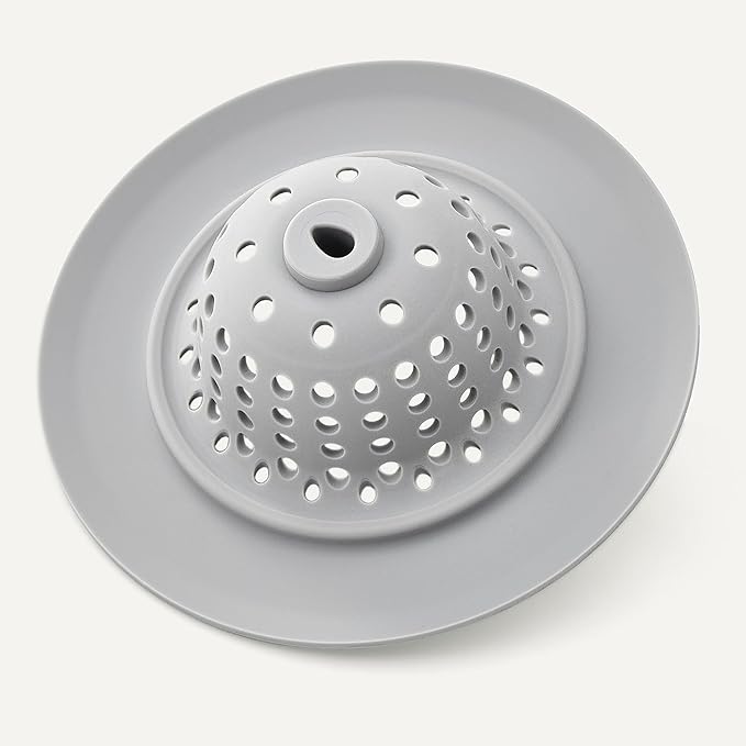 Amazon Basics 2pcs Kitchen Sink Strainer, Stainless Steel Sink Drain Strainer, Dishwasher Safe, Outer Diameter 4.4 inch/11.2cm, Inner Diameter 3 inch/7.3cm