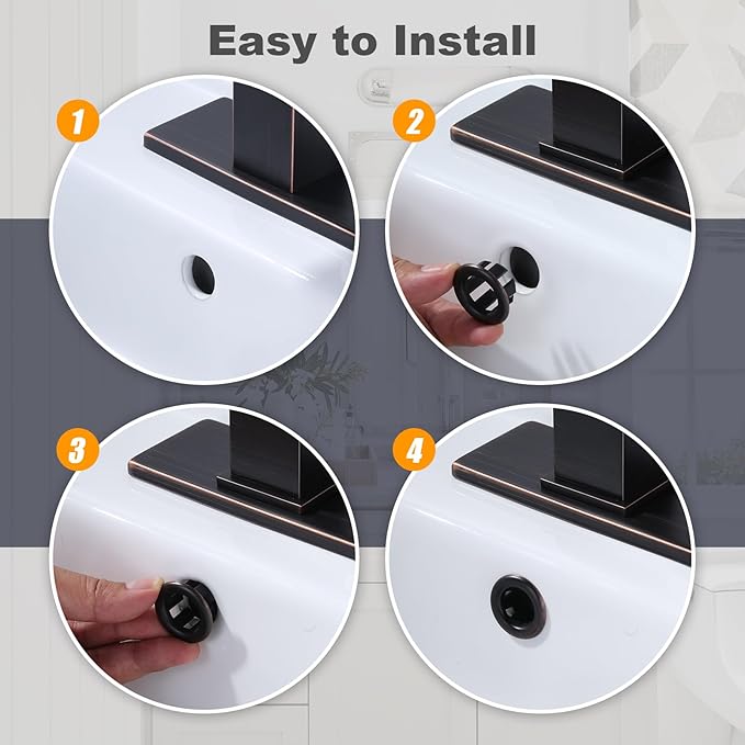 ARCORA 6 Pack Sink Overflow Ring, ARCORA Bathroom Kitchen Sink Hole Round Overflow Cover Basin Oil Rubbed Bronze