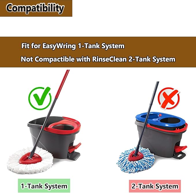 20Pack Spin Mop Replacement Heads,100% Microfiber Mop Head Replacement Compatible with Triangle Spin Mop, Easywring 1-Tank System, Easy Cleaning, Microfiber, Machine Washable