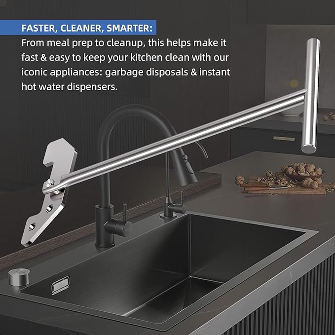 Woiron Garbage Disposer Unjamming Wrench with 2 PCS Allen Wrench Tool for Removing Clogs Above The Sink