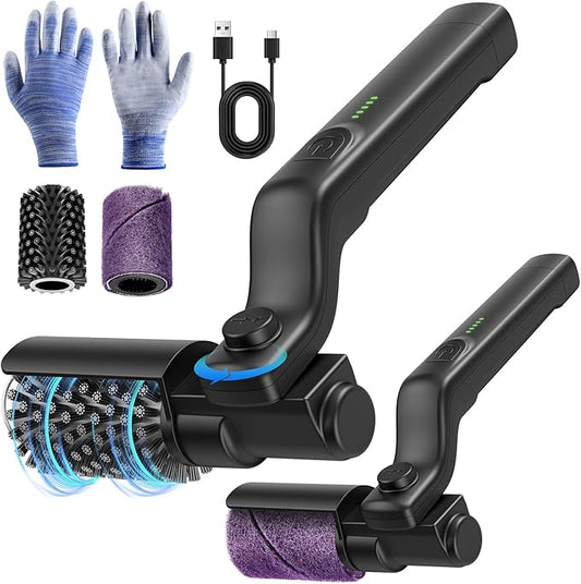 Electric Grill Brush Rechargeable, 3 Powerful Speed BBQ Grill Brush for Outdoor Grill, 180° Adjustable, Stainless Steel Rotary Brush Head, Automatic Grill Cleaning Brush for Camping Outdoor Grill