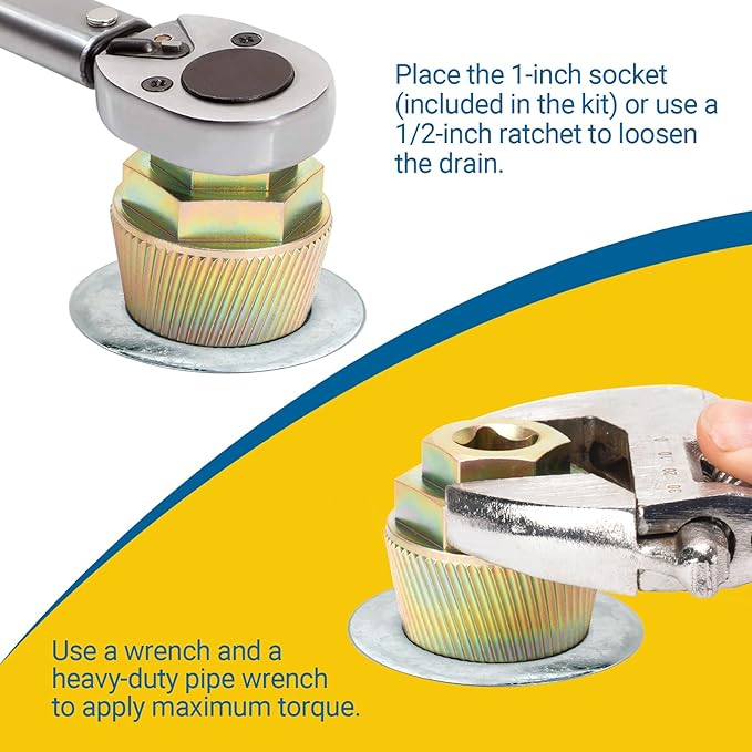 1.5'' Tub Drain Extractor, 8PCS Pipe Nipple Extractor Set with 1-inch Socket, Remove the Old, Broken, Stubborn, Rusted Drain Tub Bathtub Remover, Strong Grab Plumbing Tools with Storage Case