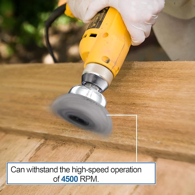 Wire Brush for Drill, Wire Wheel Brush Cup Set, Drill Wire Brush for Drill 1/4 Inch Arbor for Cleaning Rust, Stripping and Drill Attachment（Hexagonal）