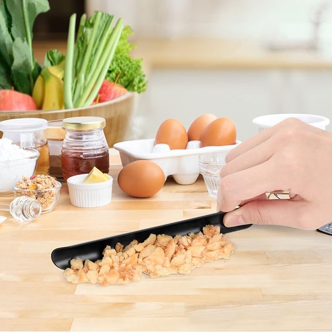 Table Crumb Sweeper, Crumbers, Stainless Steel Table Crumber, Bread Crumb Table Scraper, Restaurant Table Scraper, Crumbers for Servers, Waiters and Waitresses (5 PACK, Black)