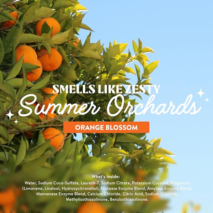 Cleancult Ultra Concentrated Liquid Laundry Detergent, 64 loads (32 oz), Long Lasting Scent, 90% Less Plastic, No Harsh Chemicals, Orange Blossom, Defeats Stains & Odors, HE/Standard Compatible