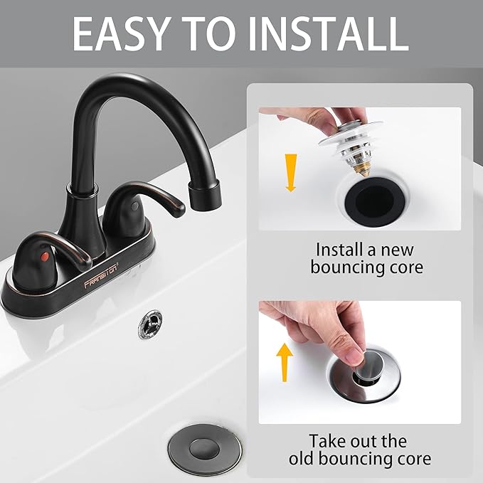 Fransiton Bathroom Sink Stopper, 1.1-1.77 Inch Basin Pop Up Sink Drain Stopper, Anti Clogging Drain Plug with Detachable Hair Catcher, Brushed Nickel