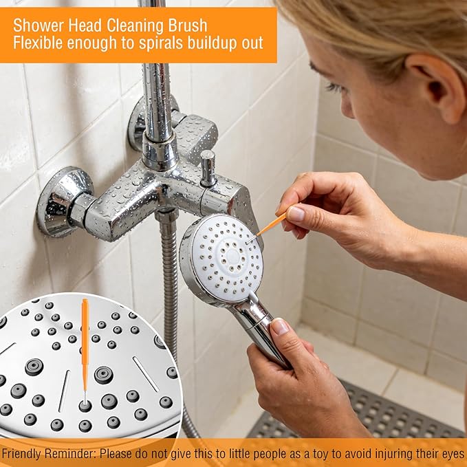 20PCS Shower Head Cleaner Picks,Shower Head Cleaning Brush Tool for Small Hole Gap Hole Anti-Clogging,Shower Cleaner Picks Fitting Nozzle Unclogger for Household Bathroom Shower Cleaning Brush