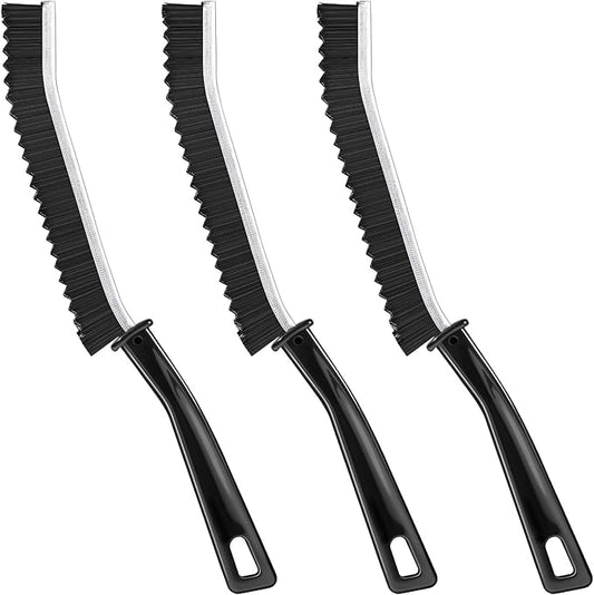3 Pack Hard Bristle Crevice Cleaning Brush - Multifunctional Gap Small Cleaning Brush for Bathroom, Kitchen, Living Room, Grout, Window, Vehicle, Faucets, Toilet